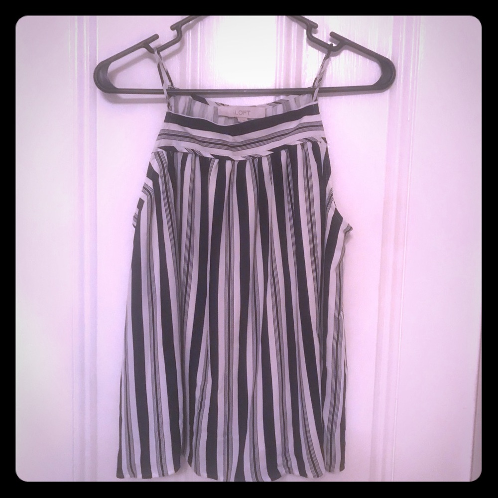 Loft white stripe cami